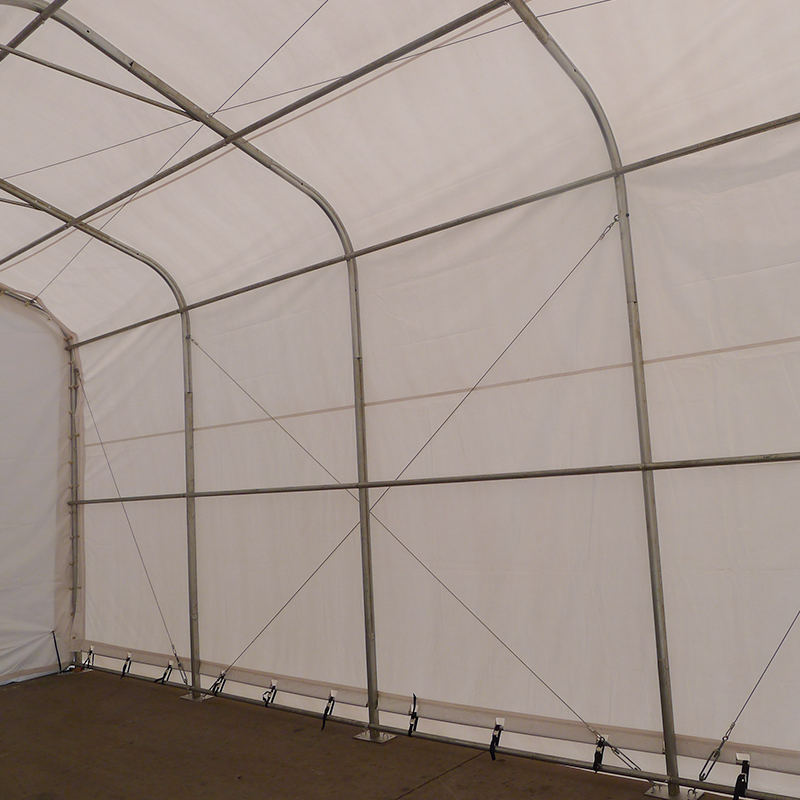 6×6 متر 2.6 ارتفاع جانبي مقاوم للماء PVC مستودع قاعة خيمة محمولة