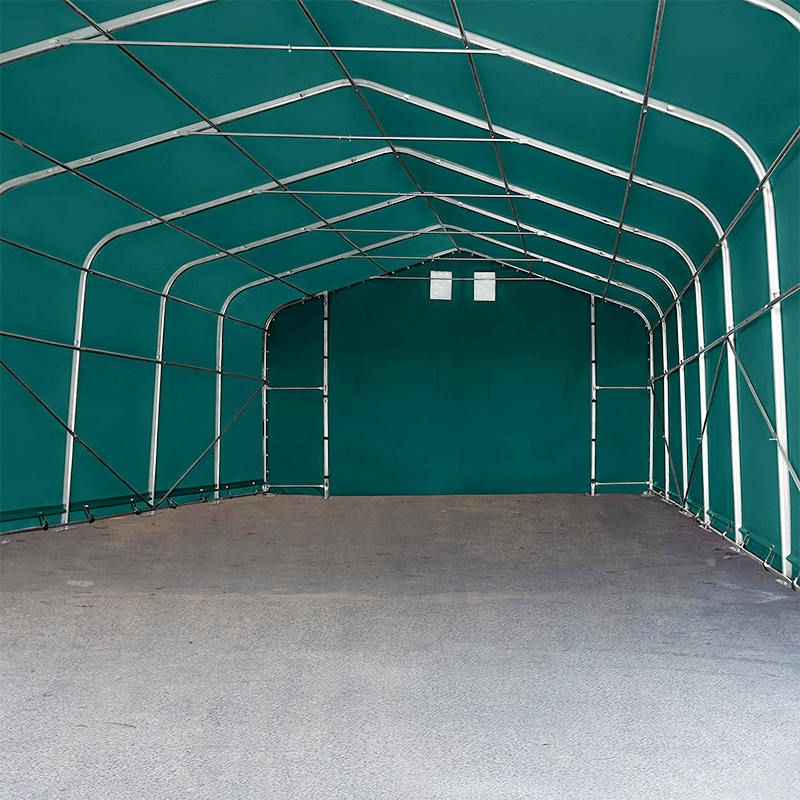 6×6 2.6 متر ارتفاع جانبي إطار فولاذي مجلفن بالكامل قاعة خيمة مستودع مؤقتة