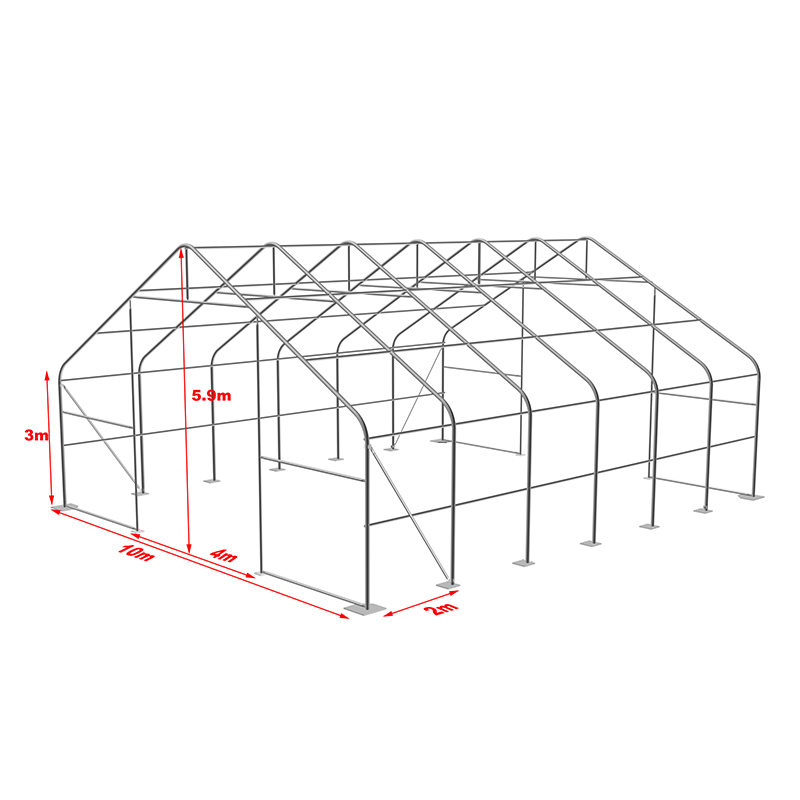 10×12 3 متر خيمة تخزين خضراء شديدة التحمل PVC