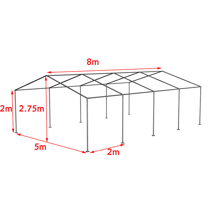 خيمة حفلات اقتصادية خارجية بطول 5×8 متر PE