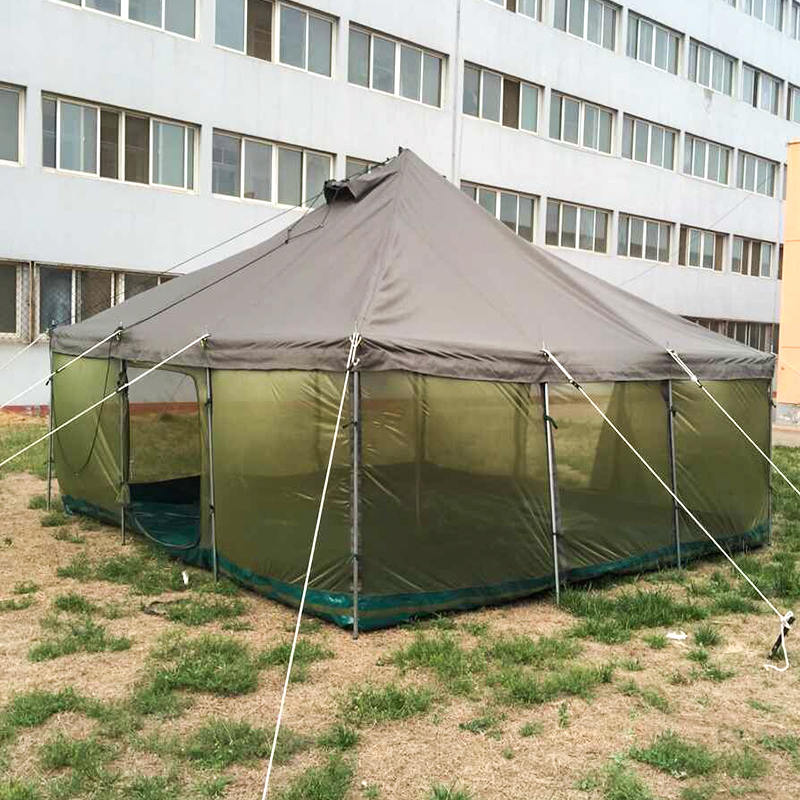 4.8×4.8 متر خيمة عمود عسكرية مقاس من النوع الاستوائي