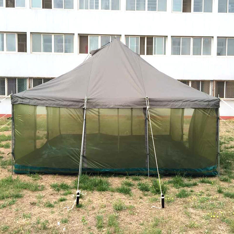 4.8×4.8 متر خيمة عمود عسكرية مقاس من النوع الاستوائي